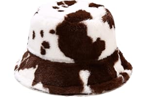 Dirholl Women's Winter Faux Fur Fuzzy Warm Bucket Hat