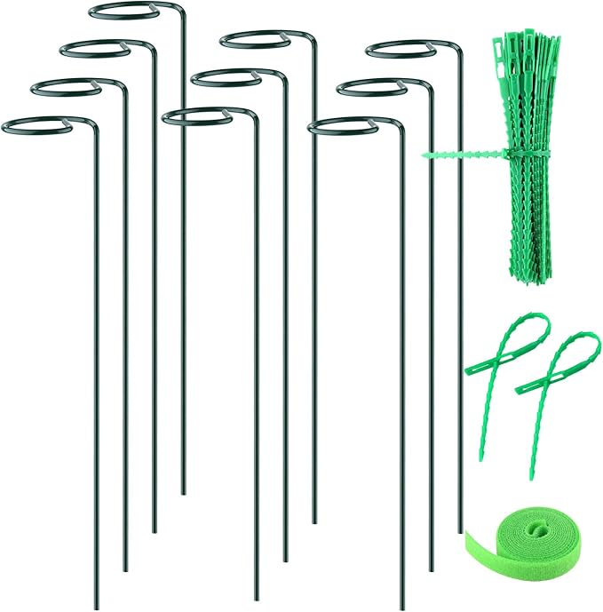 PLULON 10 Pack Plant Stake Support Flower stakes Single Stem Support