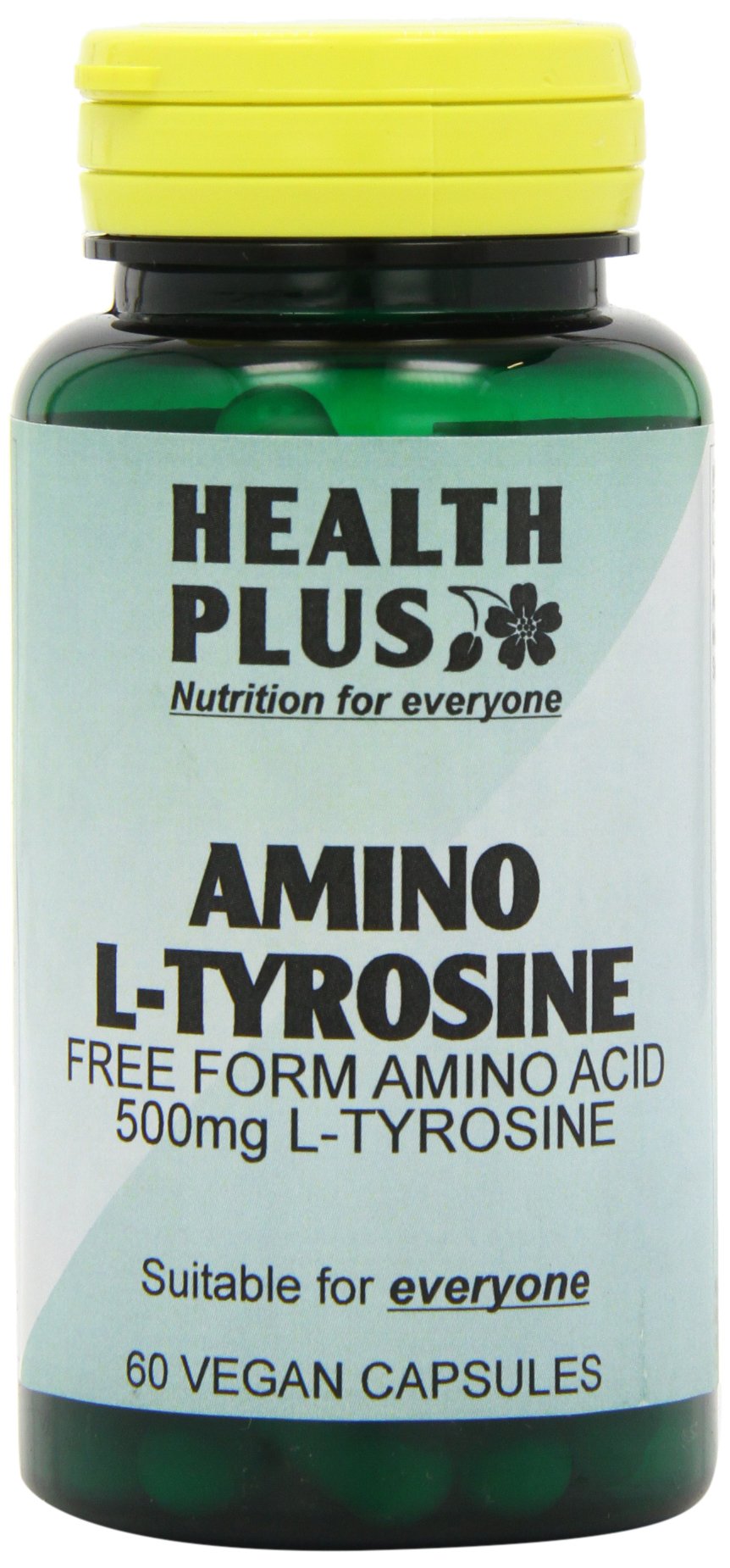 Health Plus Amino L-Tyrosine 500mg Amino Acid Supplement - 60 Capsules