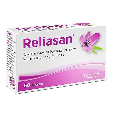 RELIASAN Natürlicher Stimmungsaufheller I Hochdosiert aus Safran I Hilfe bei depressiver Verstimmung, Angst-Zuständen & inner