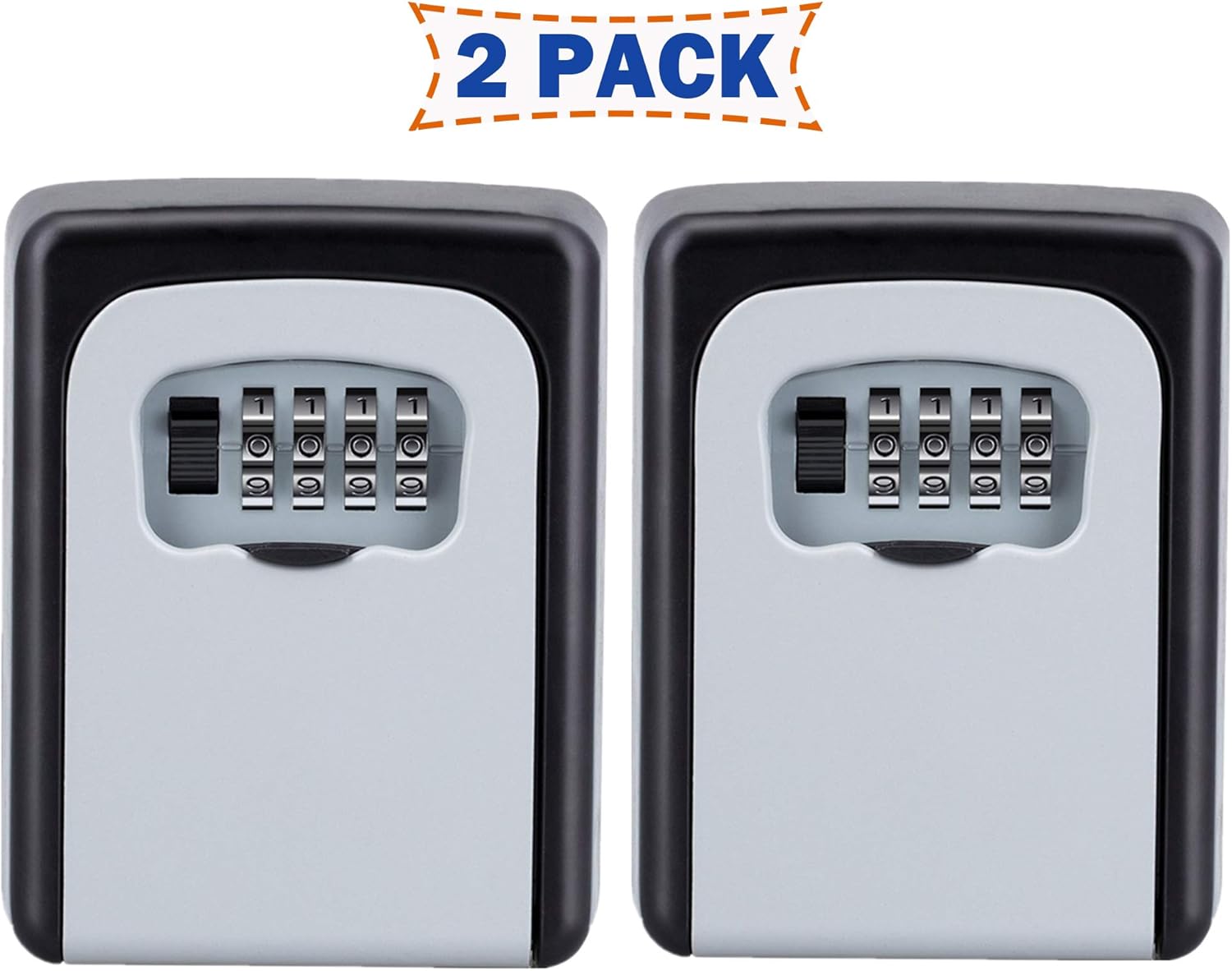 【2PACK】 Key Storage Lock Box Portable Lock Box with