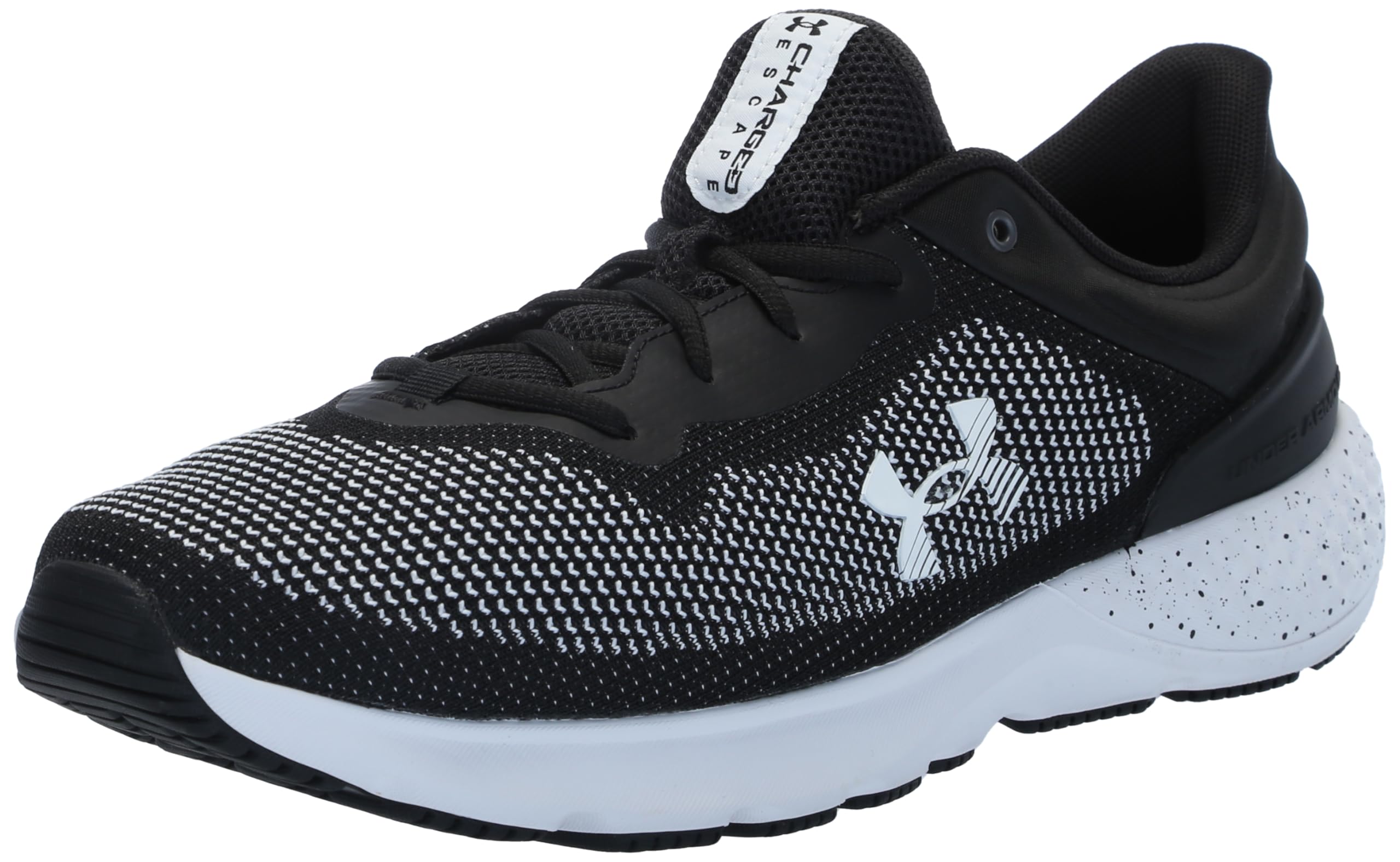Photo 1 of **DIRTY** Under Armour Men's Charged Escape 4 Knit, (001) Black/Black/White, 9, US