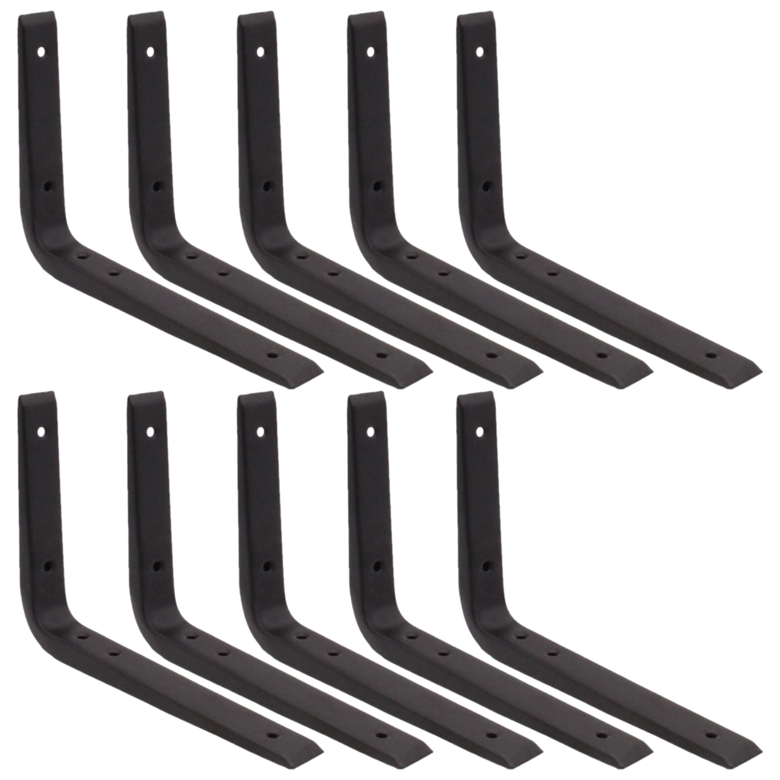 Strong Shelf Bracket Reinforced 200x150mm | Black | EAI Brand | Pack of 10