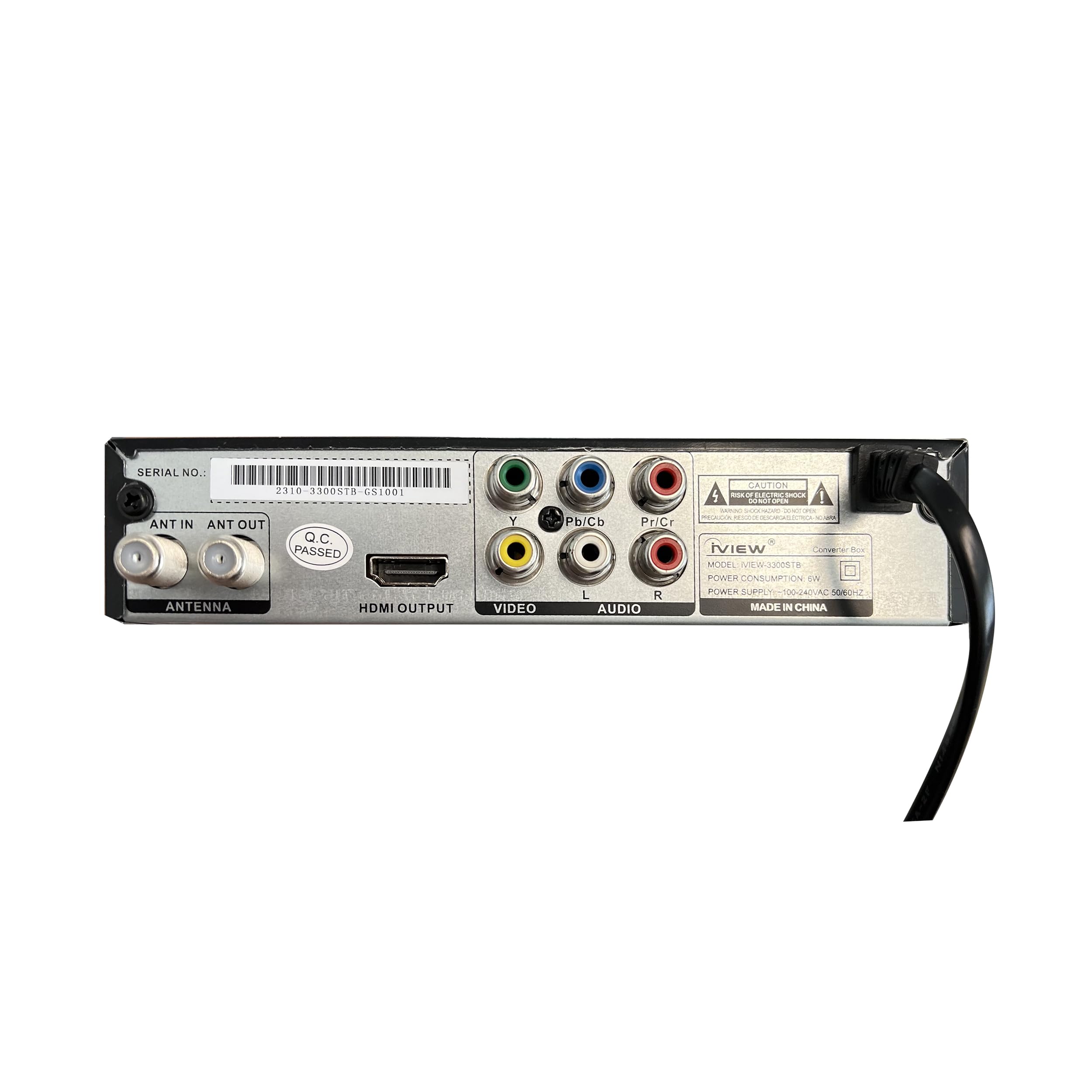 iView 3300STB ATSC Converter Box with Recording, Media Player, Built-in Digital Clock, Analog to Digital, QAM Tuner, HDMI, USB