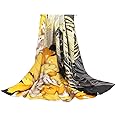ANDANTINO 100% Silk Scarf 43" Large Square Lightweight Headscarf& Shawl–Women Hair Wraps-With Gift Packed