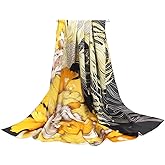 ANDANTINO 100% Silk Scarf 43" Large Square Lightweight Headscarf& Shawl–Women Hair Wraps-With Gift Packed