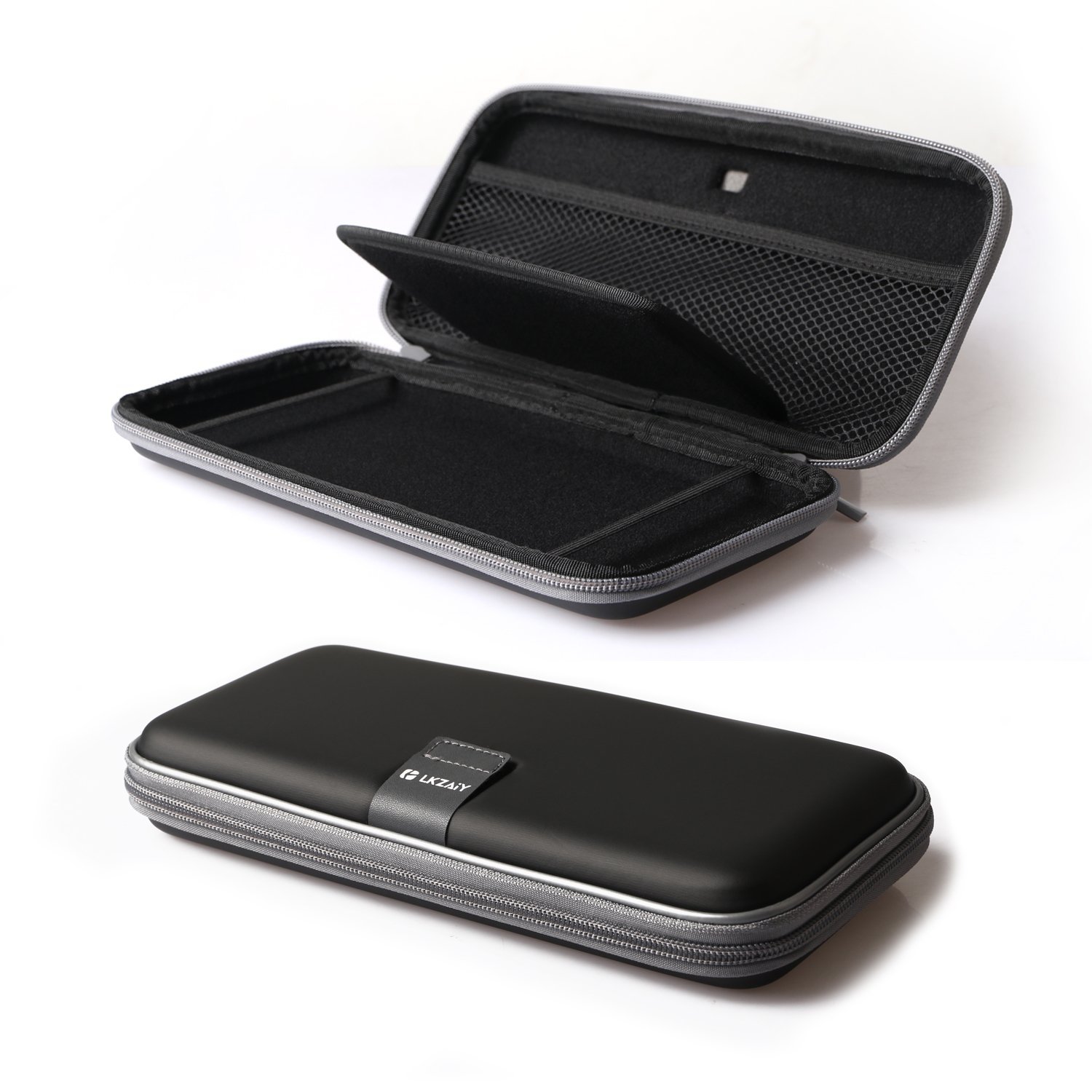 LKZAIY Carry Case Compatible With Nintendo Switch - BLACK Protective Hard Portable Travel Carry Case Shell Pouch for Nintendo Switch Console & Accessories (Black)