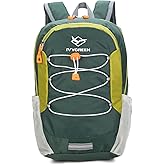 IVYGREEN Little Kids Hiking Backpack for Boys or Girls, Small Daypack for Camping or Travel (Green, Small)