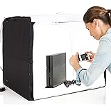 Amazon Basics Portable Foldable Photo Studio Box with LED Light - 25 x 30 x 25 Inches