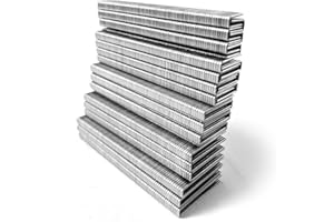 Toicann 18 Gauge Norrow 1/4" Crown Staples 304 Stainless Steel 18 GA Staples for Pneumatic, Electric Stapler (1-1/2"+1-1/4"+1"+3/4"+5/8")