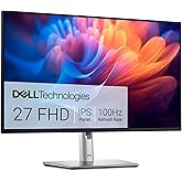 Dell 27 Monitor - P2725H - 27-inch Full HD (1920 �� 1080) 100Hz Display, IPS Panel, 99% sRGB, 1500:1 Contrast Ratio, Tilt/Swiv