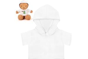 Litherr S 8-12 Inch Stuffed Animal Clothes Tshirt Sublimation Plush Bear Hoodie Perfect for DIY Your Personalization Stuffed Doll