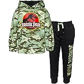 Jurassic World Dinosaur Jurassic Park T-Rex Fleece Pullover Hoodie and Pants Outfit Set Toddler to Big Kid