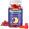 Magnesium Glycinate Gummies with GABA for Clam and Bed Time 400mg Sugar Free Magnesium Glycinate Supplement with Vitamin D, B6, and CoQ10 for Calm & Bed Time for Kids Adults