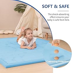 Baby Play Mat for Floor,1.3" Thick Memory foam