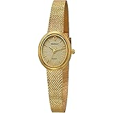 BERNY Vintage Gold Watches for Women, Elegant Oval Women's Wrist Watch, Small Ladies Analog Quartz Watches, 3ATM Waterproof All Stainless Steel Luxury Birthday Present
