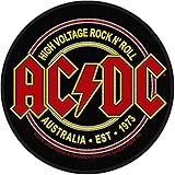 Amazon Com Ac Dc Acdc Angus Buck Bill Dollar Moneytalks Music Woven - ac dc acdc high voltage rock roll circular logo patch band sew on applique