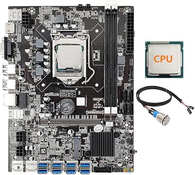 Oikabio B75 BTC Mining Motherboard 8x GPU USB 3.0 LGA1155 DDR3 MSATA with CPU