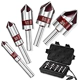 ColumPRO 5PCS Cobalt 5-Flute Countersink Drill Bit