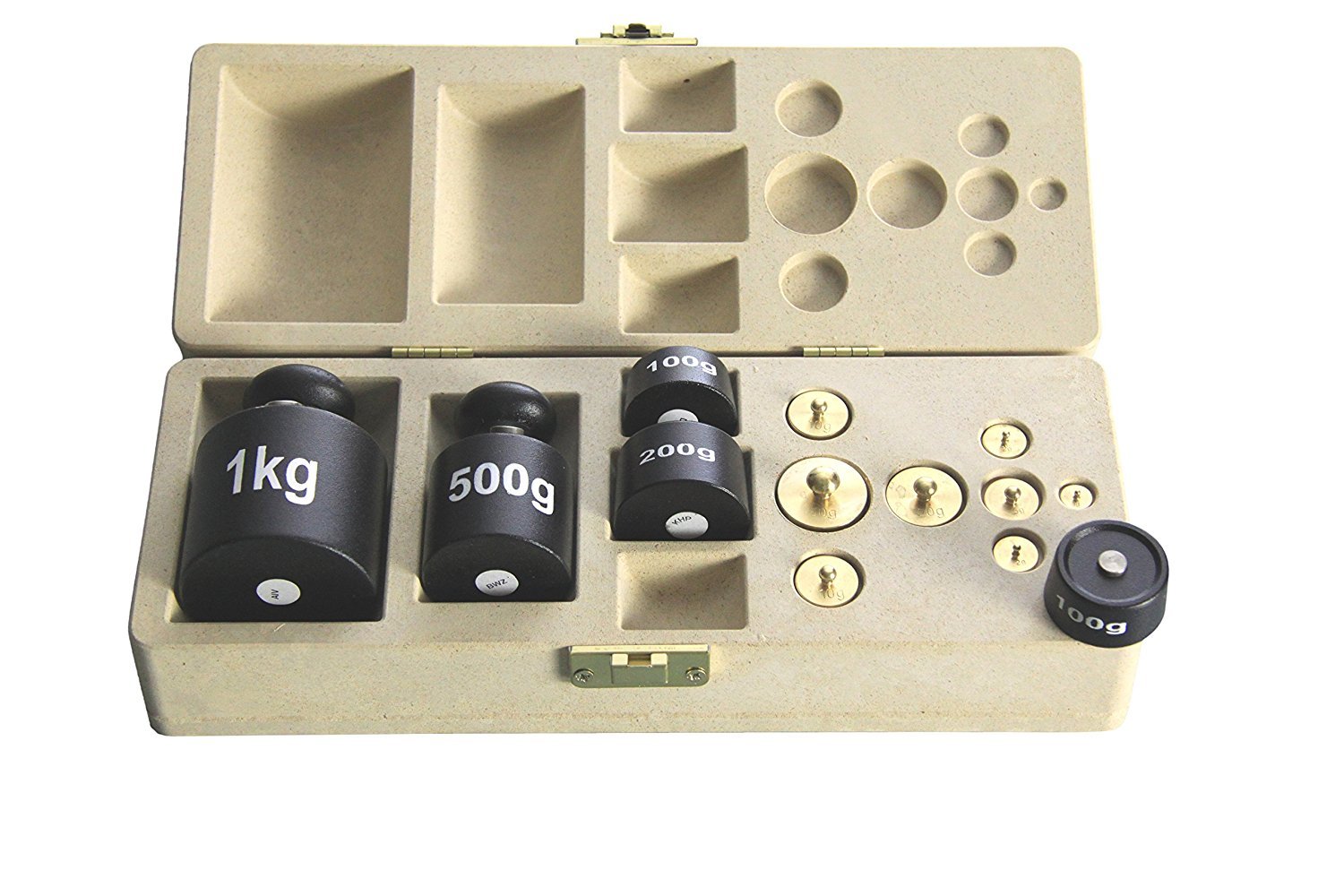 WISSNER active learning Set of 13 Weights In A Case made Out of RE-Wood