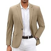COOFANDY Mens Casual Blazer Jacket Notch Lapel Sport Coat One Button Business Suit Jackets, Champagne, XL