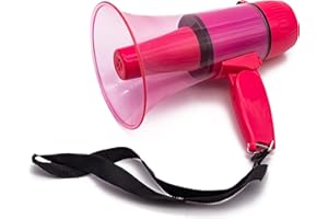 BEMLDY Portable Megaphone Bullhorn 20 Watt Power with Built-in Siren/Alarm-Adjustable Volume -Strap Powerful and Lightweight