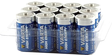 Box Cardiocell ® inkl. High Energy Alkaline C/Baby / LR14 / MN1400 1,5 Volt Batterien, hohe Qualität, u.a. für Telefon, Spiel