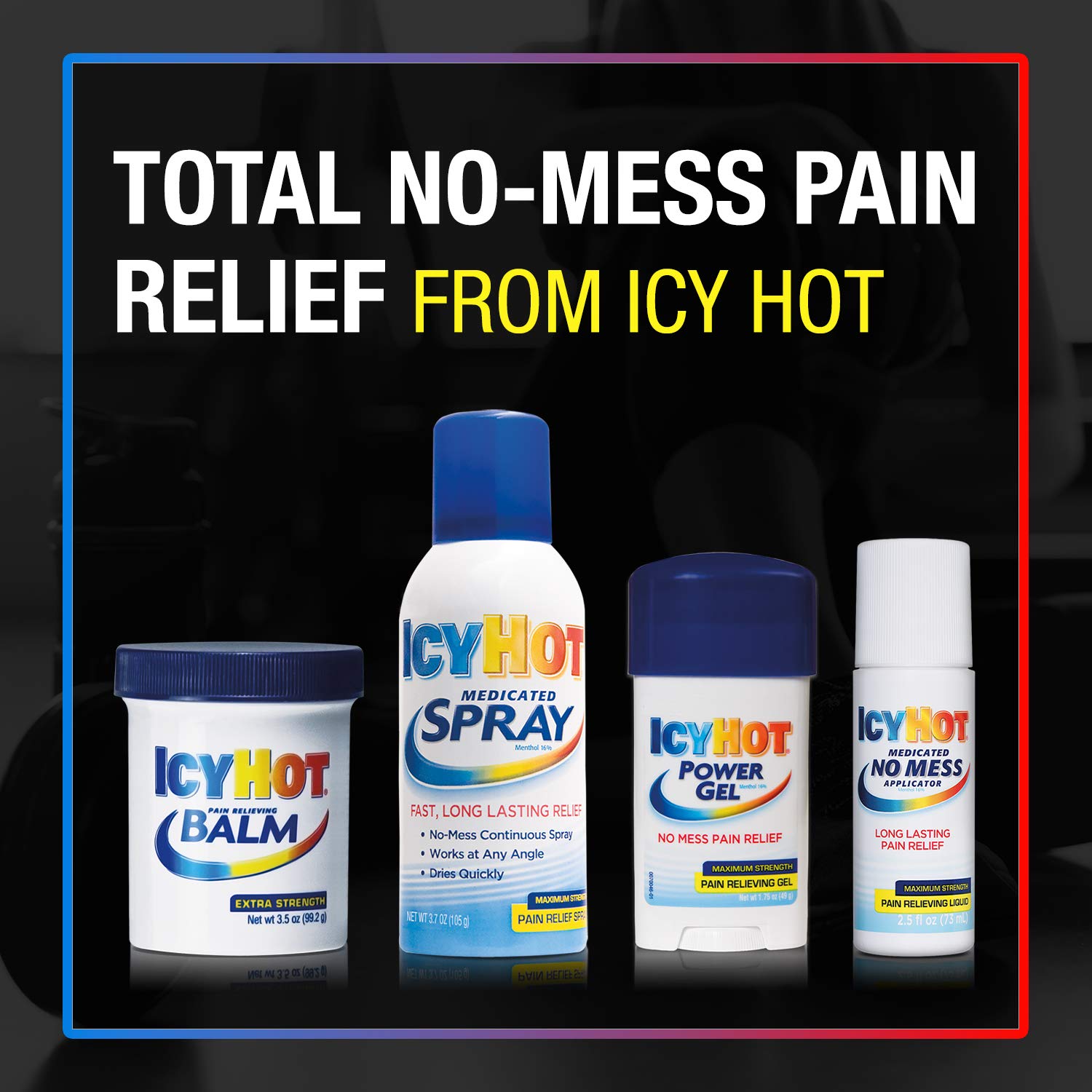 Icy Hot Power Gel Maximum Strength No-Mess Pain Relief Gel with Menthol, 1.75 Ounces
