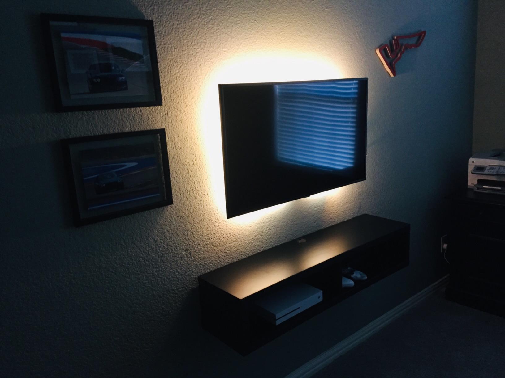 29/mo Finance Martin Furniture Floating TV Console, 48", Skyline