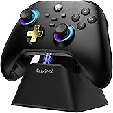 EasySMX D05 PC Controller - Enhanced Wireless Bluetooth Pro Controller with Charging Dock/Hall Sensor/RGB Lighting - No Stick Drift, No Dead Zone - Work for Windows PC, Android, Steam and Switch