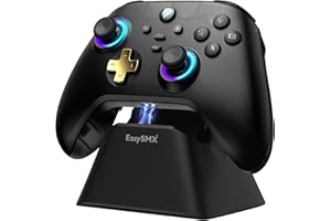 EasySMX D05 PC Controller - Enhanced Wireless Bluetooth Pro Controller with Charging Dock/Hall Sensor/RGB Lighting - No Stick Drift, No Dead Zone - Work for Windows PC, Android, Steam and Switch