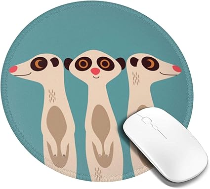 Amazon 漫画 動物 かわいい イラスト かわいい マウスパッド丸型 ステッチされたエッジ 個性的 ゴム製裏面 ゲーミングマウスパッド Pc ノートパソコン オフィス用 円形 デスクマット 滑り止め 耐久性が良い おもしろいパターン パソコン 周辺機器 通販