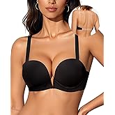 Upushall Women's Backless Bra with Clear Back Straps