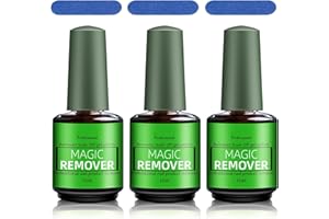 QIUFSSE Magic Remover Gel Polish,3PCS Gel Nail Remover,Professional Gel Remover for Nails,Quickly and Easily Removedor de Esmalte Gel (15ML)