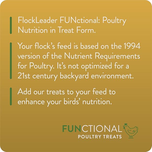 FLOCKLEADER SHINE, FUNCTIONAL POULTRY TREATS FOR SKIN AND FEATHER SUPPORT, 1.5 LB