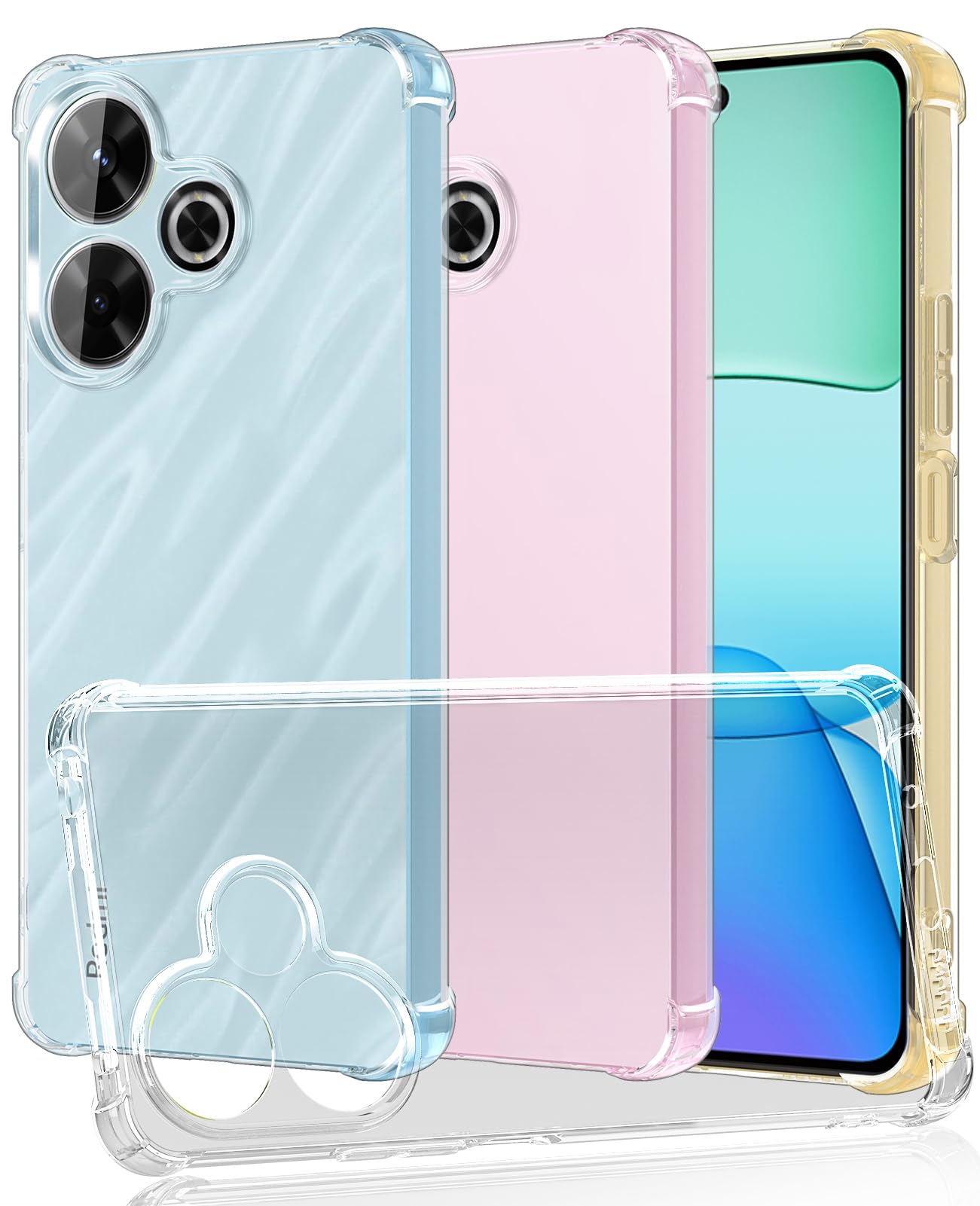 SineOrdo Cover Compatible with Xiaomi Redmi 13 4G / POCO M6 4G Case, Ultra Slim Case Xiaomi Redmi 13 4G / POCO M6 4G Cover Silicone TPU Case – Transparent