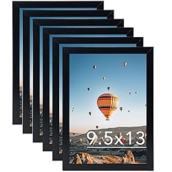 JCJMY 9.5x13 Picture Frame Set of 6 Black for Wall