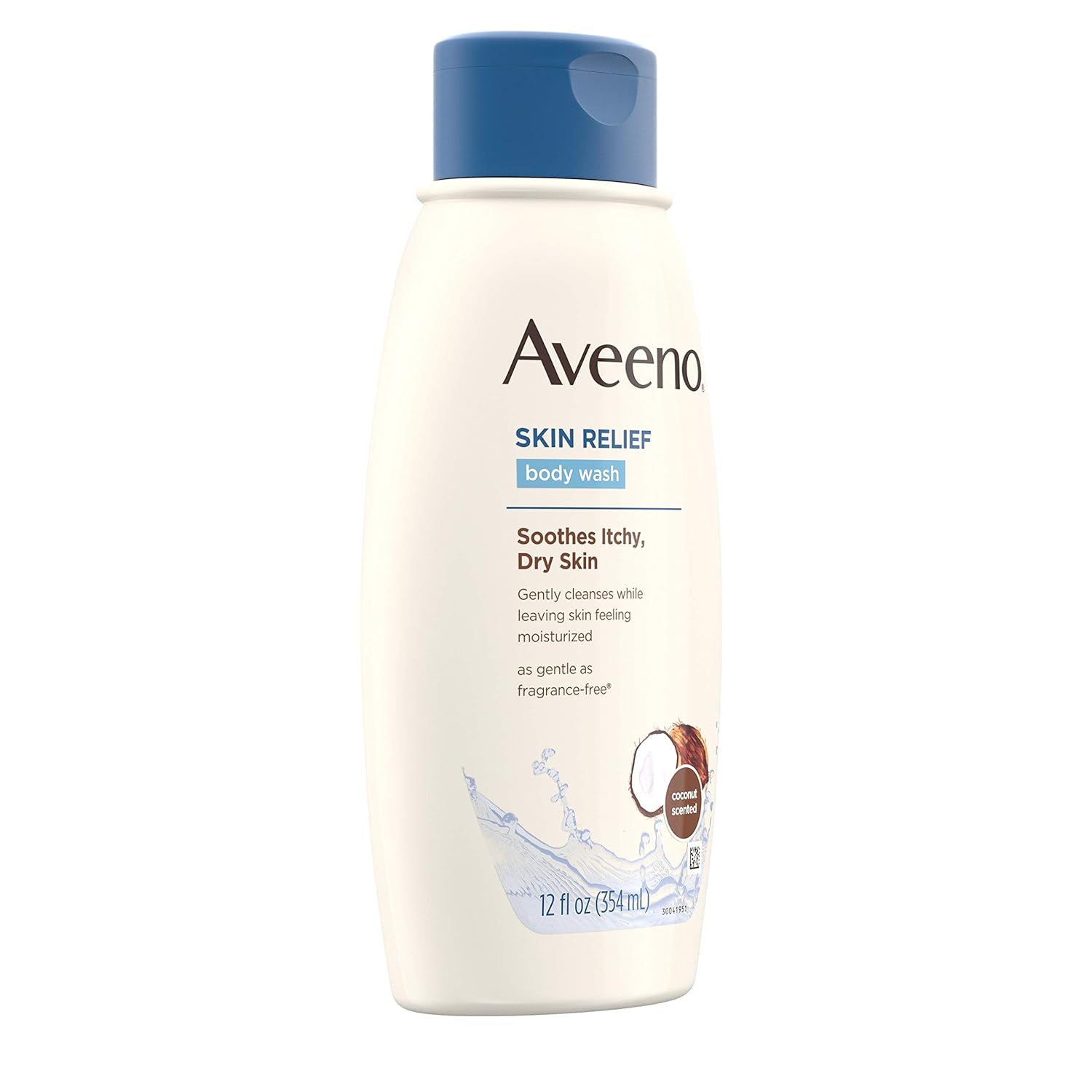 Aveeno Skin Relief Body Wash with Coconut Scent & Soothing Oat, Gentle Soap-Free Body Cleanser for Dry, Itchy & Sensitive Skin, Dye-Free & Allergy-Tested, 12 fl. oz : Beauty