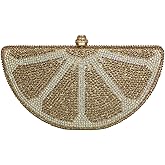 PENGZHI Women Rhinestone Clutch Purse Watermelon Shape Handbag Cute Fruit Crossbody Bag Crystal Wedding Party Purse