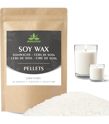 Cire à Bougie Végétale Colza Blanc 1,2 Kg - Idéale Pour Moulage DIY
