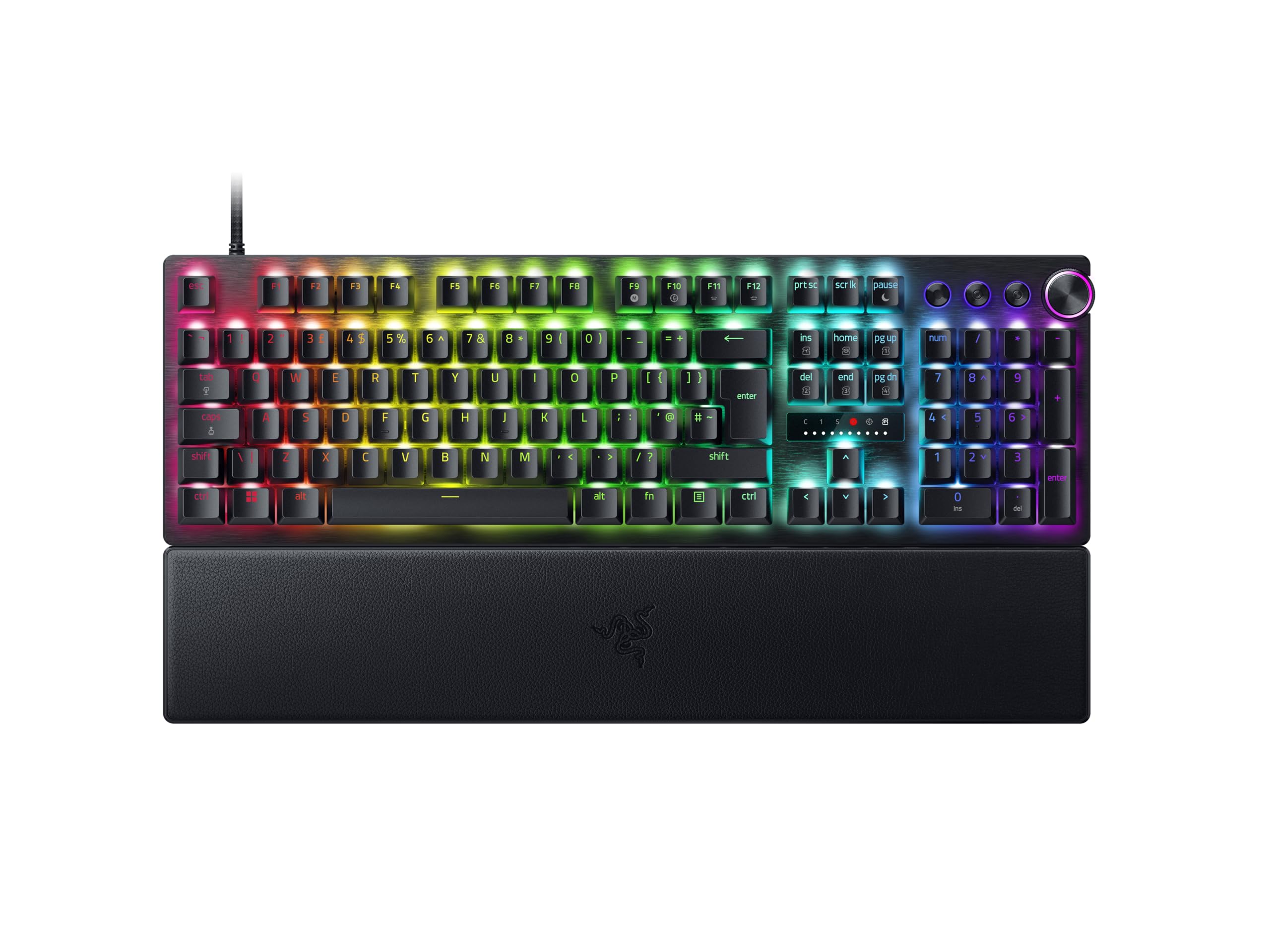 Razer Huntsman V3 Pro - Analog Optical Esports Gaming-Keyboard - Snap Tap - Rapid Trigger - Quick Onboard Adjustments - Multi-function Dial & Dedicated Control Buttons - QWERTY UK Layout | Black