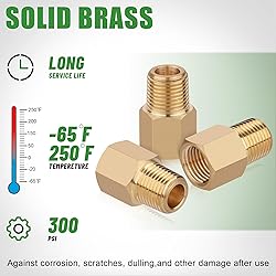 Ailbiuko Brass Pipe Fittings,1/8" NPT Thread Male x