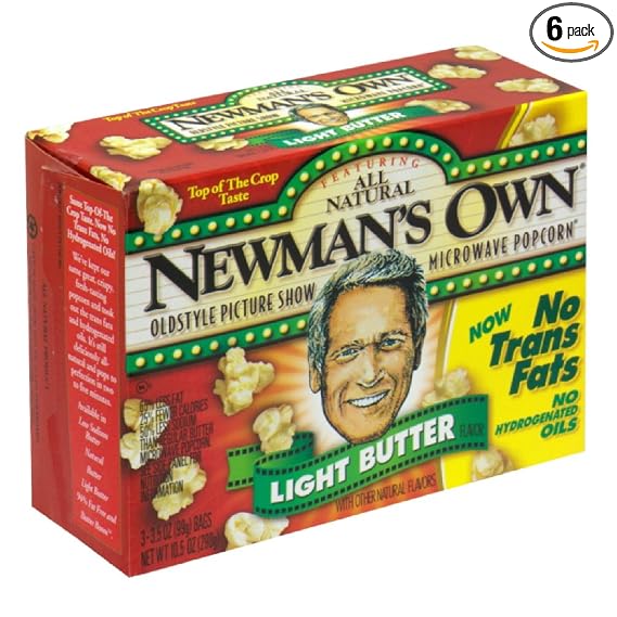 Newman's own microwave popcorn Light - Butter 10.5oz (020662000156)