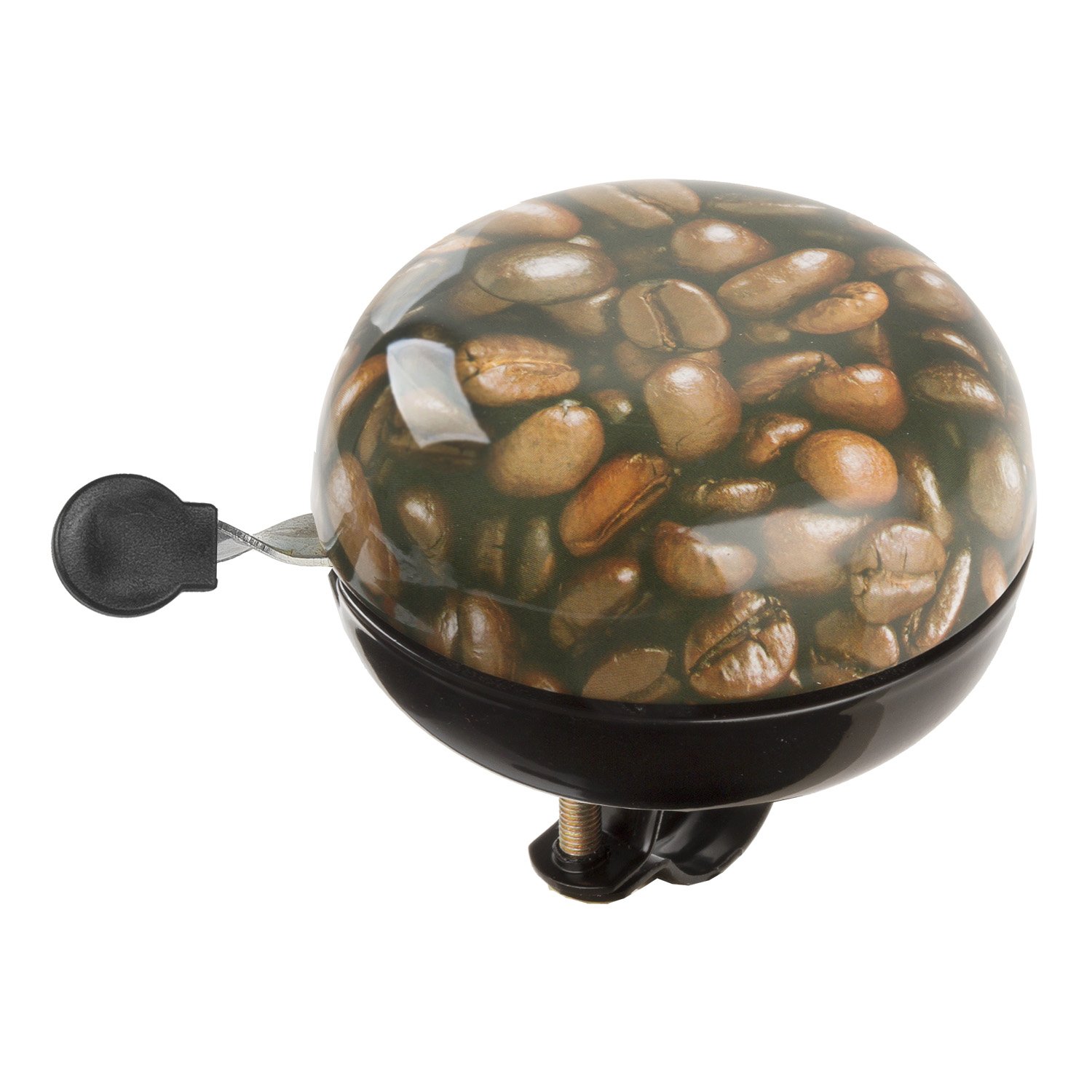 M-Wave Unisex Adult Coffee Bicycle Bell, Many Different Designs, Steel, 80 Mm - brown, 80 mm