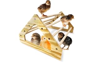 Backyard Barnyard Chick Perch Strong Wooden Jungle Gym Roosting Bar Made in USA!!! Chicken Toys for Coop and Brooder for Baby Chicks El Pollitos La Pollita Pollos Gallinas Polluelos