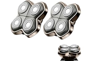 AUDOC Replacement Blade Shaver PRO 2 Head for Electric Shaver Compatible with Skull Pitbull, Butterfly Kiss PRO & Palm Shavers (2Pack)