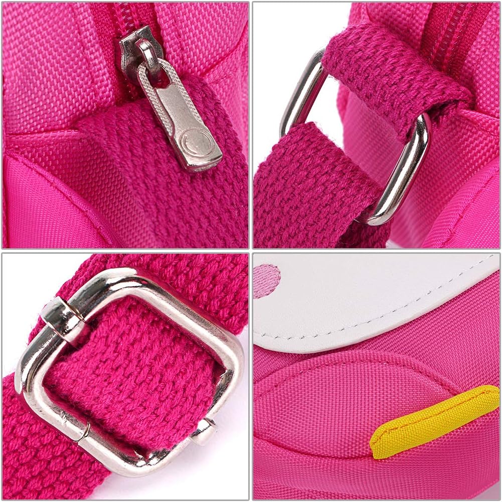 Sumnacon Little Girls Small Purse Shoulder Handbag Cross Body Messenger Bag with Zipper - Nice Stocking Filler (Penguin Pink) - Image 4
