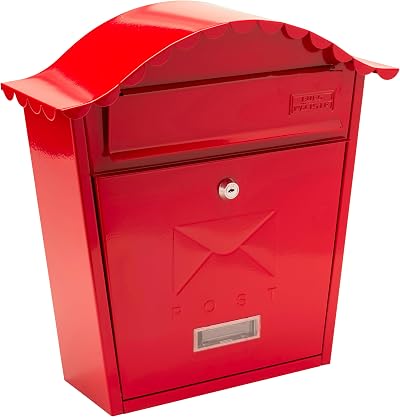Burg-Wächter MB01R Red Classic Wall Mounted Lockable Weatherproof Post Box