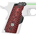 DARKFANG Compact/Full Size 1911 Laser Grip with Ambi Safety Cut, G10 1911 Laser Sight No Rail with Rechargeable Battery