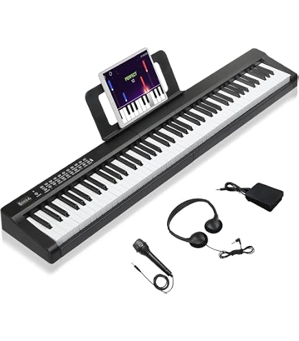 電子ピアノ Electronic Piano, 88 Keys Amazon.com: Ktaxon 88 Key Keyboard Piano Digital Piano with Dual